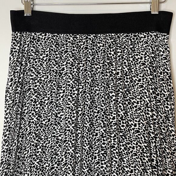 INC International Concepts Dresses & Skirts - INC International Concepts Pleated Midi Skirt Animal Print Cheetah Black White M